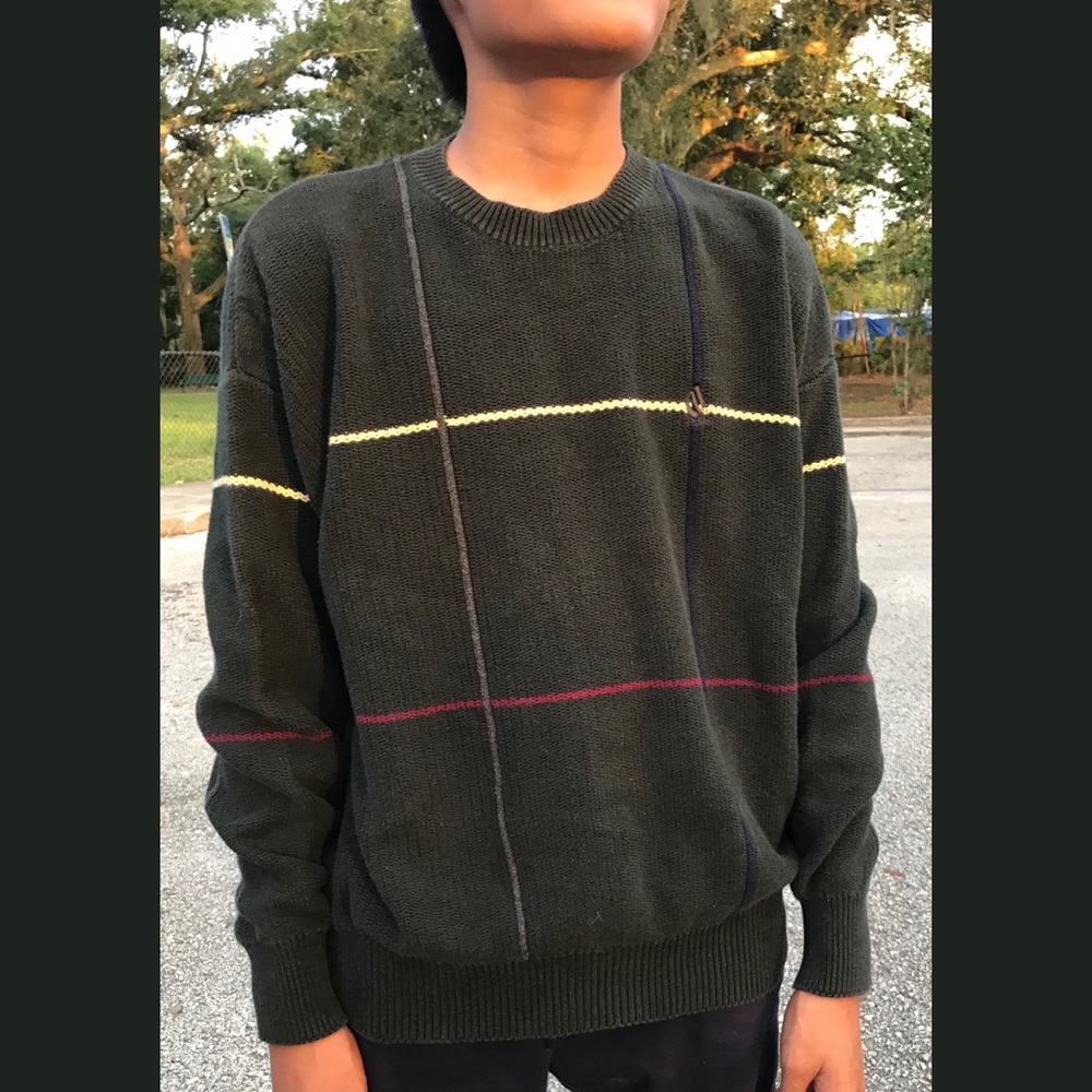 Men’s Vintage Olive Green Nautica Sweater